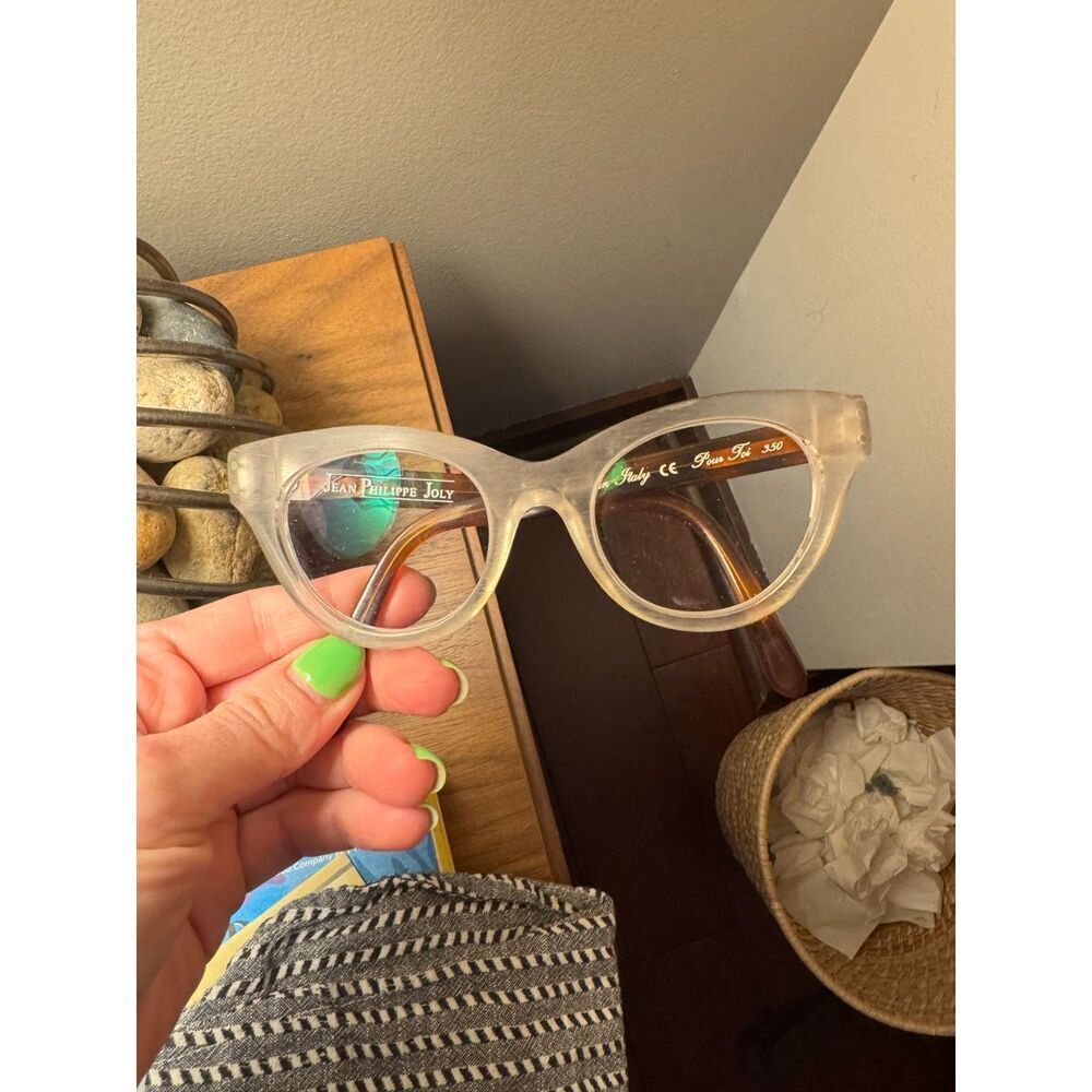 Jean Philippe Joly Pour Toi 350 Vintage Cat Eye Eyeglasses Clear Tortoise Italy - Picture 11 of 12